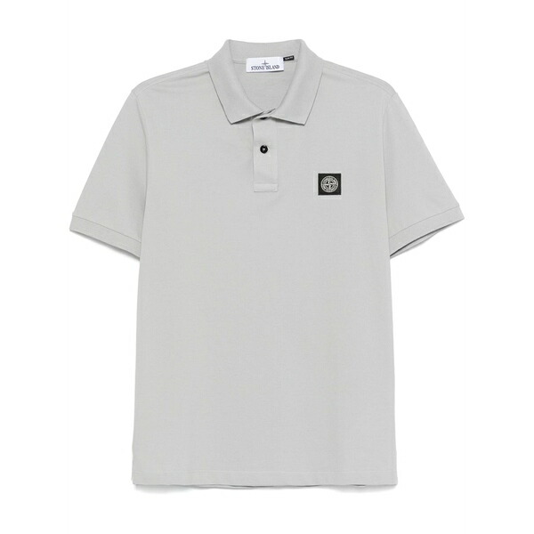 ストーンアイランド メンズ スポーツシャツ トップス Logo-patch polo shirt Grey