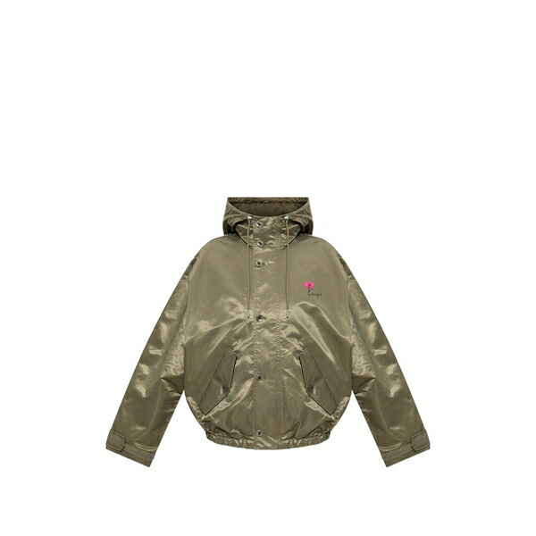 ケンゾー レディース 上衣＆上衣 アウター Floral-print hooded jacket Green