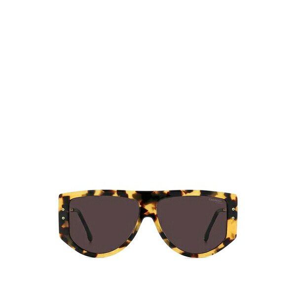 カレーナ レディース 黒眼鏡＆アイウェア 佩び物 Tortoiseshell-effect geometric-frame sunglasses Brown