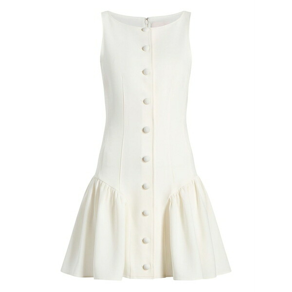サンクアセプト レディース 衣装 トップス Button-front ruffled dress White