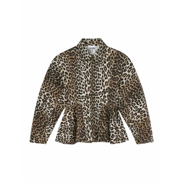ガニー レディース プルオーバー トップス Leopard-print shirt Brown