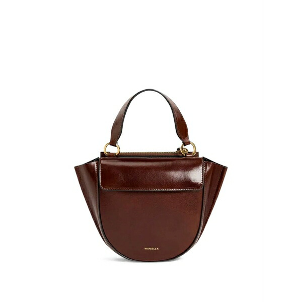 ワンドラー レディース ショルダーバッグ 御徒面子 Hortensia top handle satchel Brown