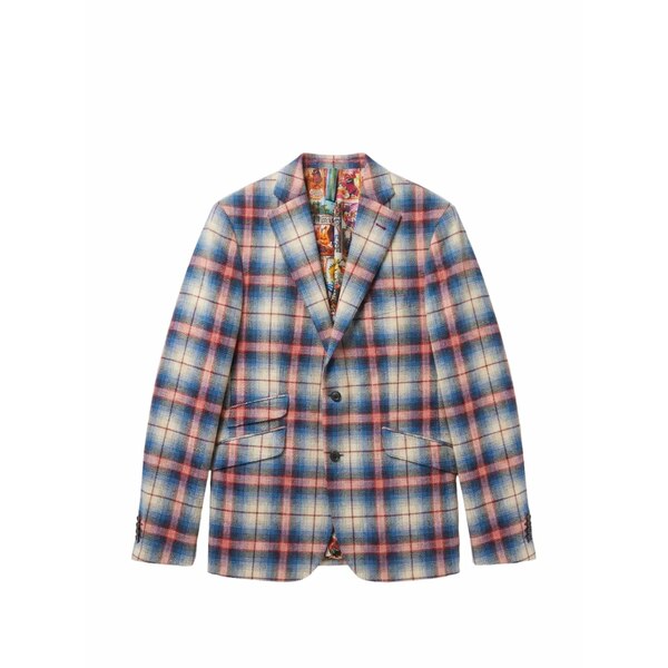 アブザイツ メンズ 上衣＆上衣 アウター Plaid-check blazer Neutrals
