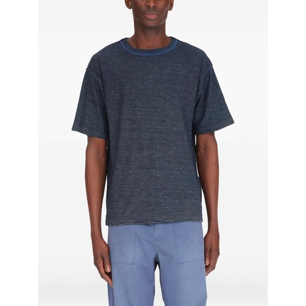 マルタンマルジェラ メンズ ティーシャツ トップス Signature four stitches detail t-shirt Blue