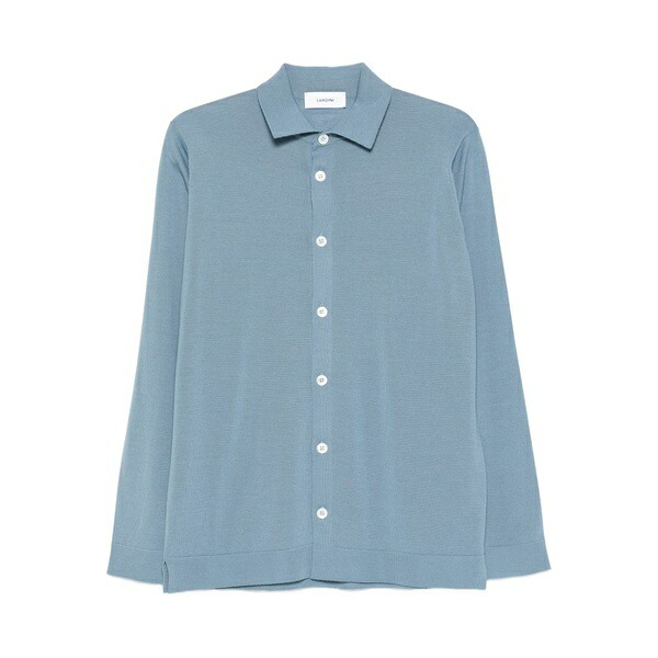 ラルディーニ メンズ プルオーバー トップス Long-sleeve button-up shirt Blue