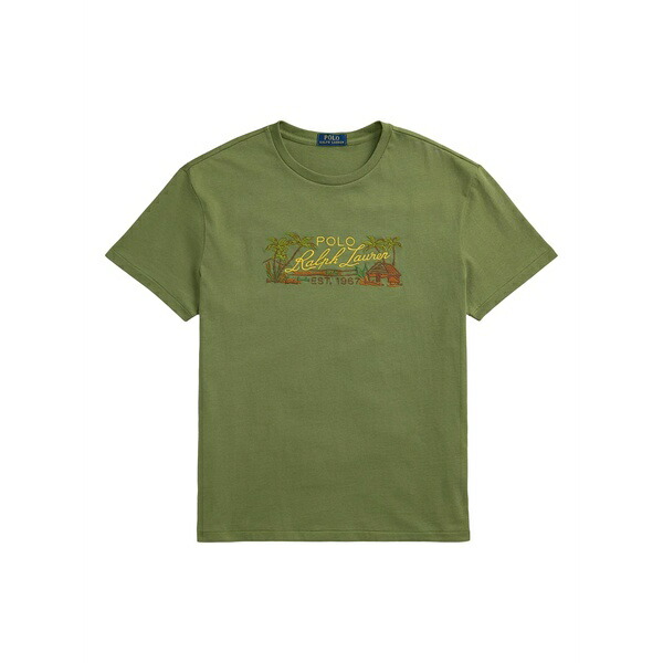 ラルフローレン メンズ ティーシャツ トップス Logo-embroidered t-shirt Green