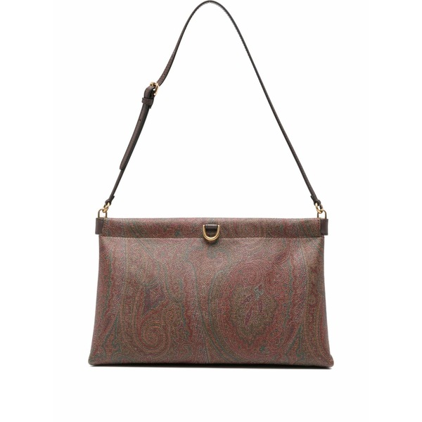 エトロ レディース ショルダーバッグ 御徒面子 Paisley-pattern shoulder bag Brown