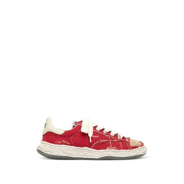 ミハラヤスヒロ メンズ スニーカー シューズ Charles overdyed sneakers Red|asty