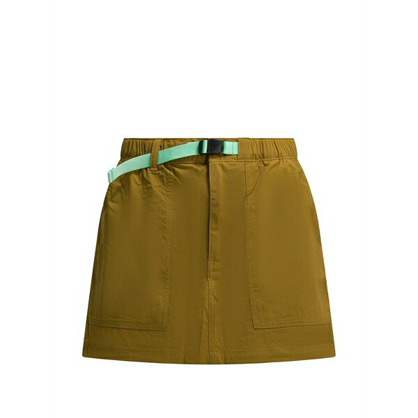 パタゴニア レディース 心地よいズボン下 ボトムス Belted logo-patch shorts Brown