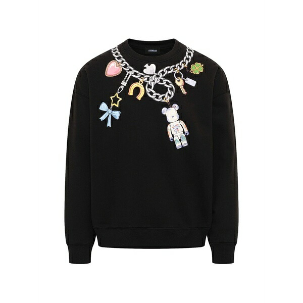 エゴンラボ メンズ パーカー・スウェットシャツ アウター Bearbrick print sweatshirt Black
