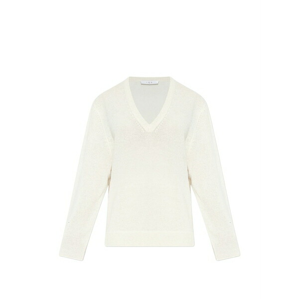 イロ レディース 編み物\u0026プルオーバー アウター V-neck knitwear Neutrals