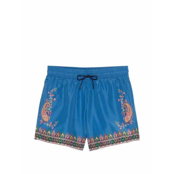 エトロ メンズ カジュアルパンツ ボトムス Paisley-print swim shorts Blue｜asty