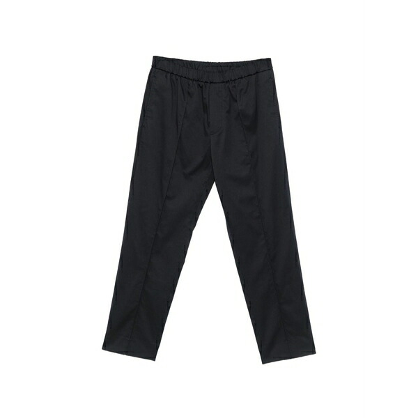パウロペコラ メンズ 心地好いズボン下 ボトムス Elasticated-waistband pressed-crease trousers Black