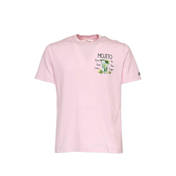 エムシーツーセイントバース メンズ プルオーバー トップス Portofino graphic-print t-shirt Pink