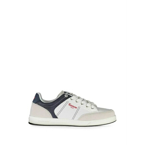 カレーナ メンズ スニーカー シューズ Panelled lace-up sneakers White