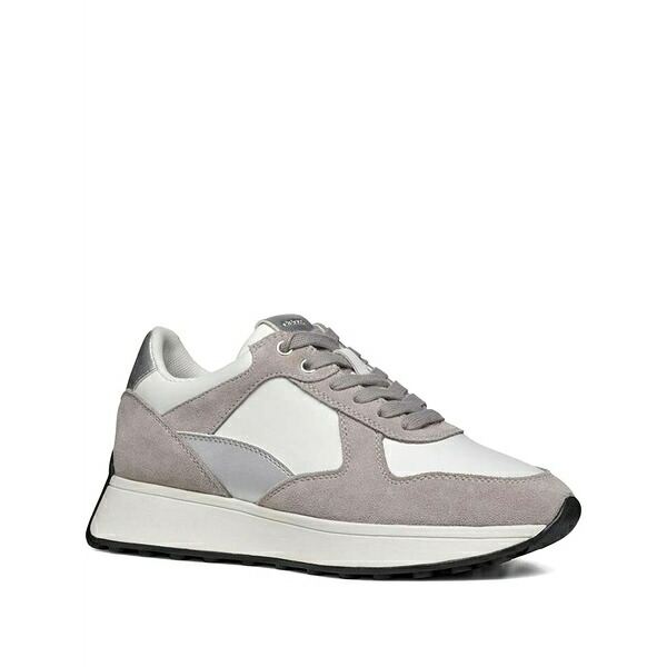 ジェオックス レディース スニーカー シューズ Suede leather panel sneakers Grey