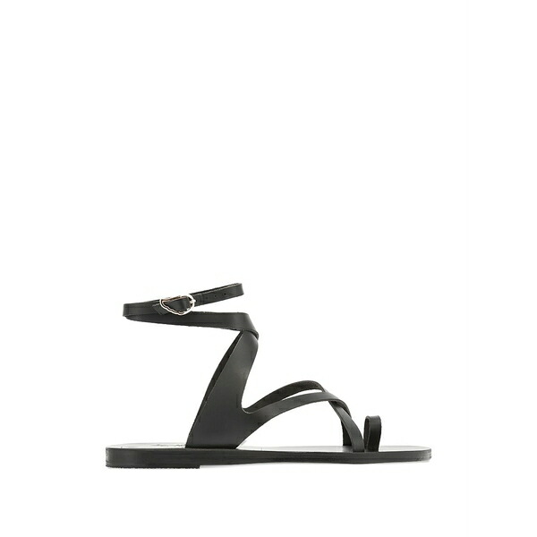 アンシエントグリークサンダル レディース サンダル シューズ Demi leather flat sandals Black