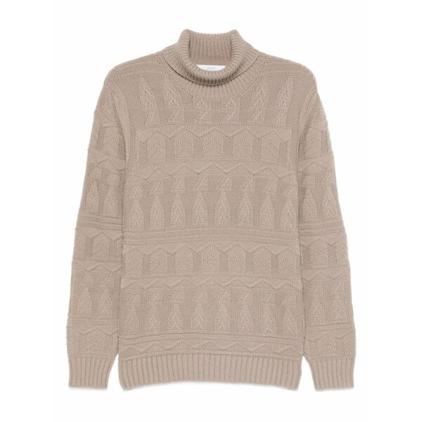 マウロ オッタヴィアーニ メンズ 編み物\u0026スウェーター アウター Cable-knit turtleneck sweater Neutrals