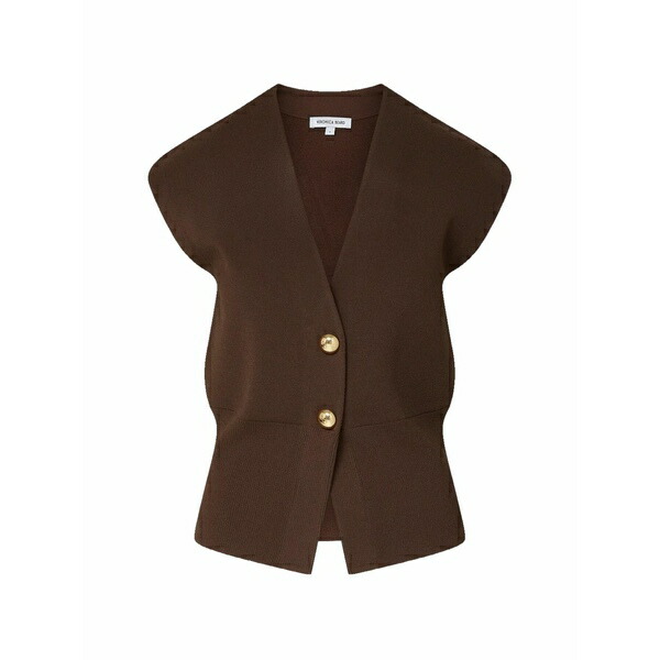 ヴェロニカ ベアード レディース カットソー トップス Isador button-up vest Brown