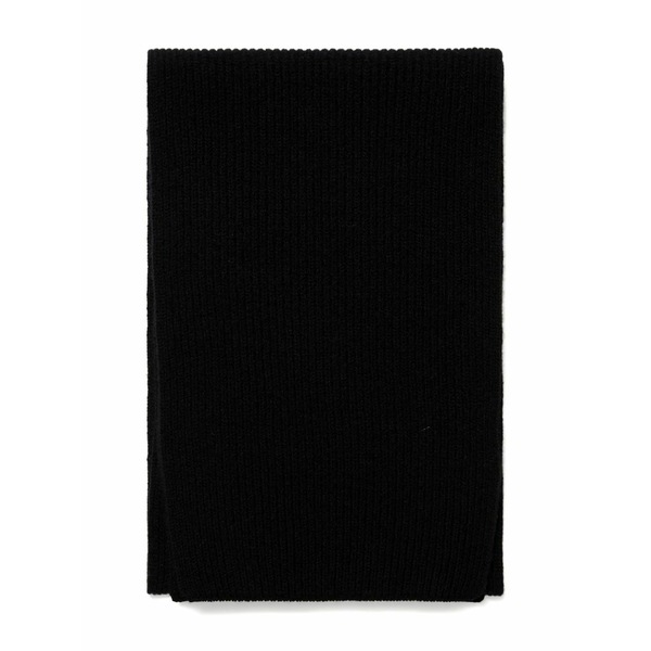 サンスペル メンズ マフラー・ストール・スカーフ アクセサリー Ribbed-knit scarf Black｜asty