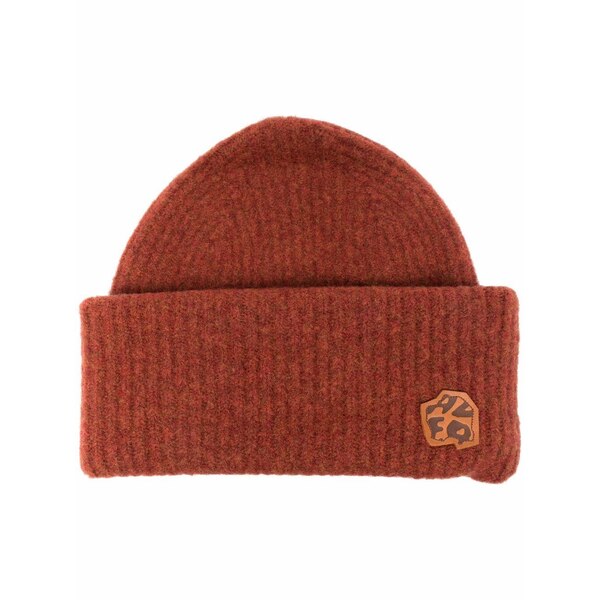 アーダーエラー メンズ かぶり笠 佩び物 Ribbed knit beanie  Red