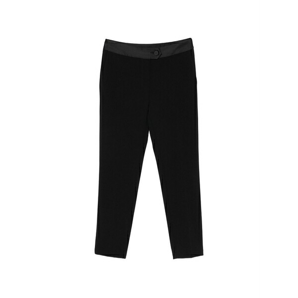 インペリアル レディース カジュアルパンツ ボトムス Contrast-waistband trousers Black|asty