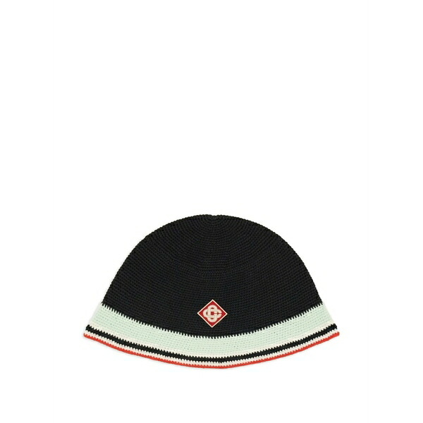 カサブランカ メンズ 鳥打ち帽 付属物 Appliqu￡ hat Black