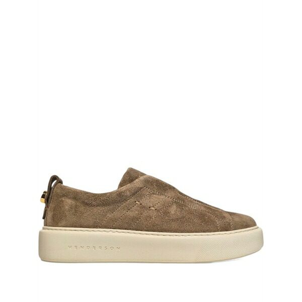 ヘンダーソン・ブラッコ レディース スニーカー シューズ Terrys suede slip-on sneakers Brown