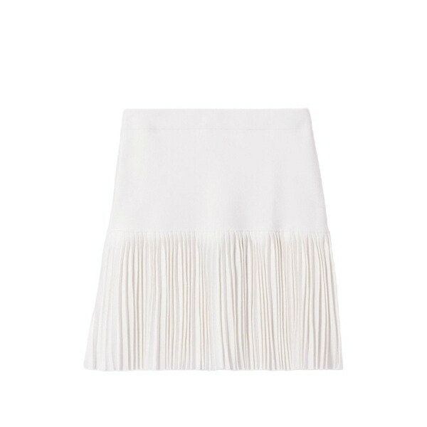 クローディピエルロ レディース スコート ボトムス Pleated mini skirt White