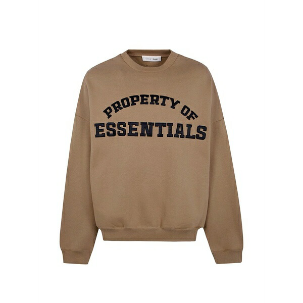 エフオージーエッセンシャルズ メンズ パーカー・スウェットシャツ アウター Logo-embroidery sweatshirt Brown