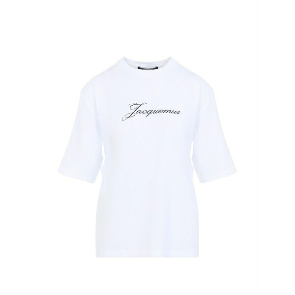 ジャクエムス レディース プルオーバー トップス Logo-print t-shirt White