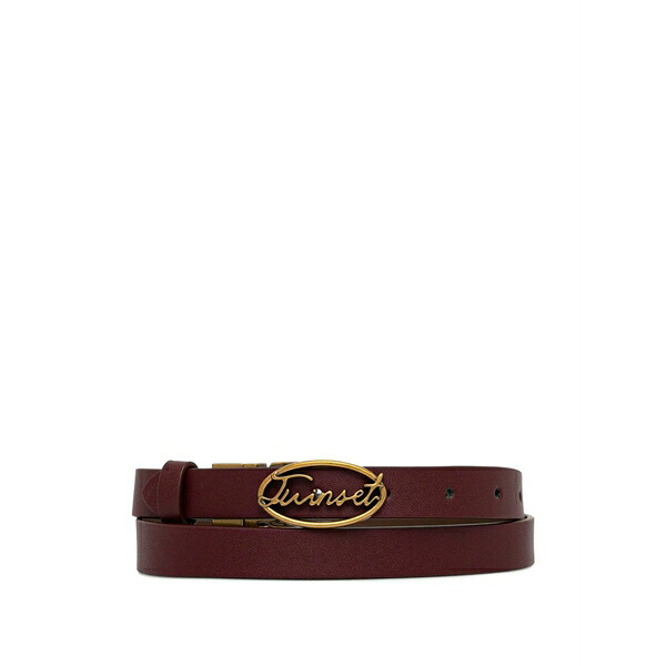 ツイン書き割り レディース 三尺帯 添え物 Logo-plaque belt Brown