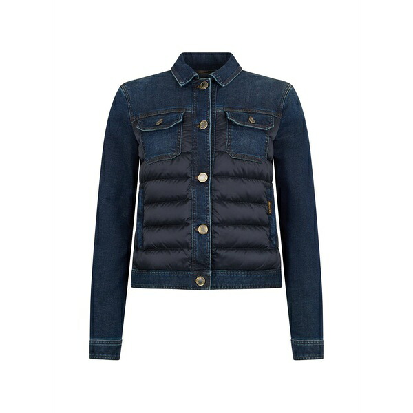 ムーレー レディース 上衣＆上衣 アウター Quilted denim jacket Blue