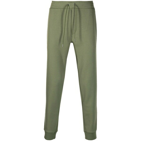 ラルフローレン メンズ 心地好いズボン下 ボトムス Embossed-logo tapered trousers Green