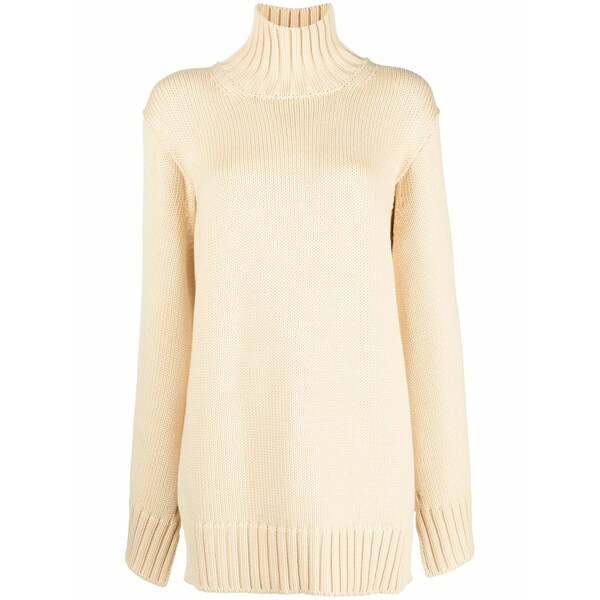 ジル・サンダー レディース 編み物\u0026スウェーター アウター Slit-sleeves high-neck jumper Neutrals