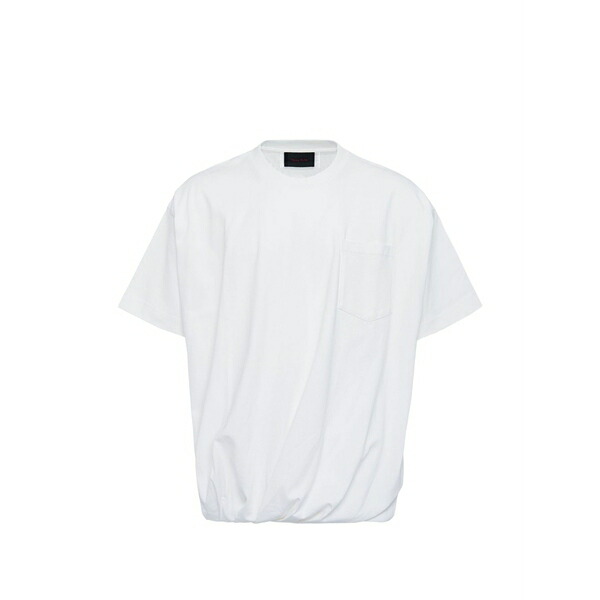 シモーネ・ロシャ メンズ ティーシャツ トップス Draped bubble hem t-shirt White