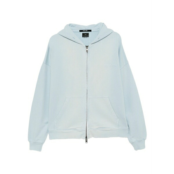 スビ メンズ パーカー・スウェットシャツ アウター Cotton hoodie Blue|asty