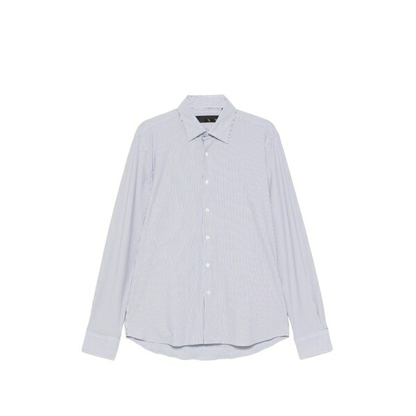 アールアールディ メンズ シャツ トップス Striped long-sleeve shirt Blue｜asty