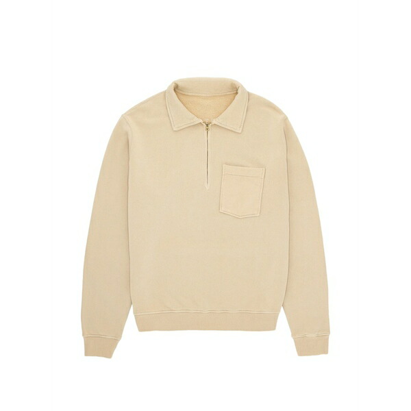 フォルテラ メンズ スポーツシャツ トップス Half-zip polo shirt Neutrals
