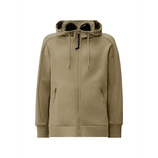シーピーカンパニー メンズ パーカー・スウェットシャツ アウター Zip-fastening hoodie Grey