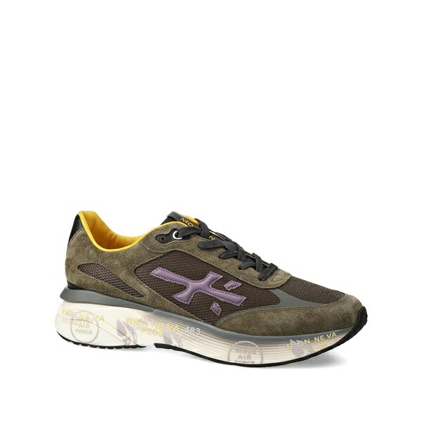 プレミアータ メンズ スニーカー シューズ Moerun 7771 logo platform sneakers Green