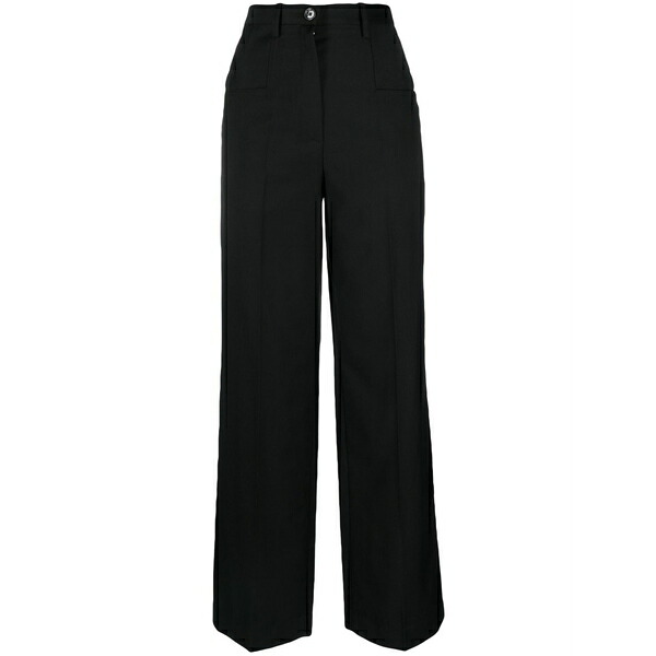 ソニアリキエル レディース カジュアルパンツ ボトムス Straight wool tailored trousers Black|asty
