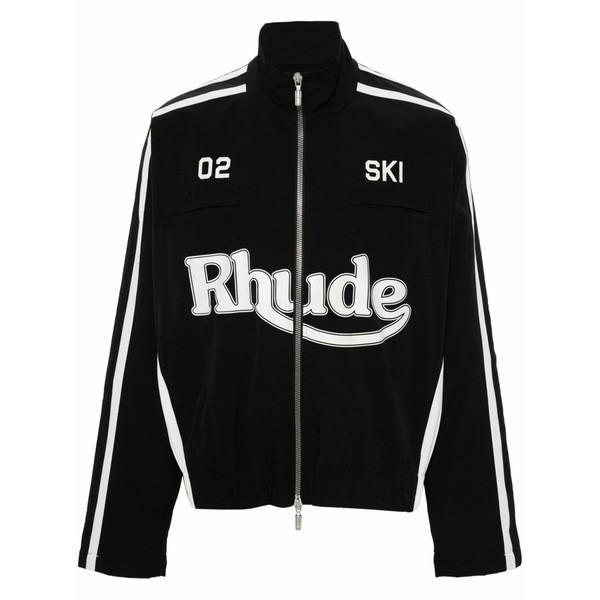 ルード メンズ 上衣＆上衣 アウター Logo-print jacket Black