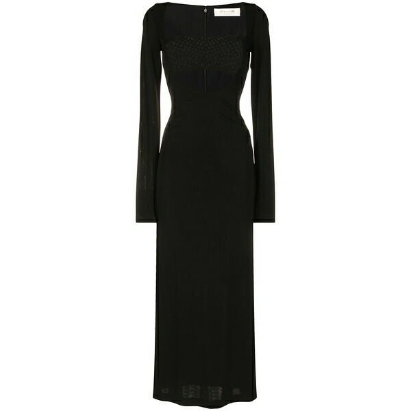 1017 蟻クス 9 エスエム レディース 衣装 トップス Bandeau-panel macram￡ knit dress  Black