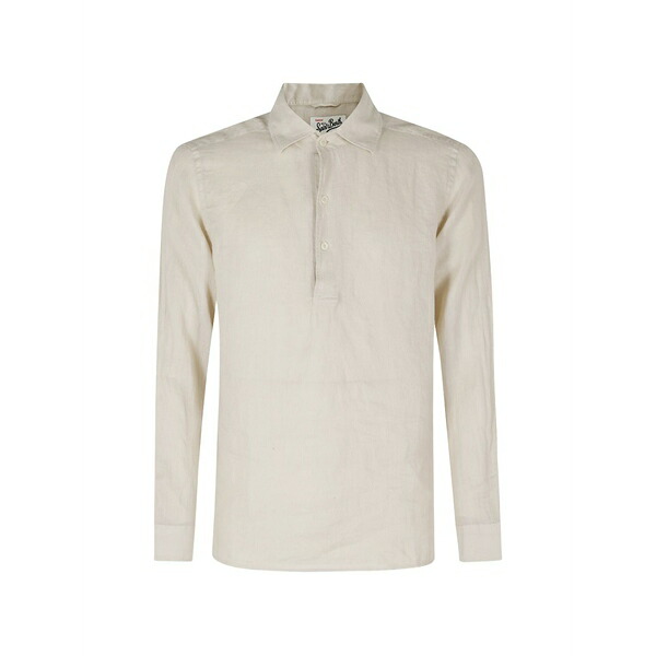 エムシーツーセイントバース メンズ スポーツシャツ トップス Raphael long-sleeve polo shirt Neutrals
