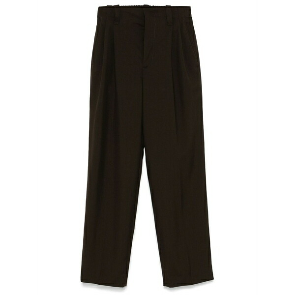 マルニ レディース 心地よいズボン下 ボトムス Pleat-detail trousers Brown