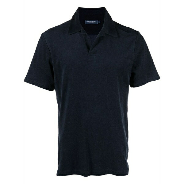 フレスコボールカリオカ メンズ スポーツシャツ トップス Faustino terry buttonless polo shirt Blue