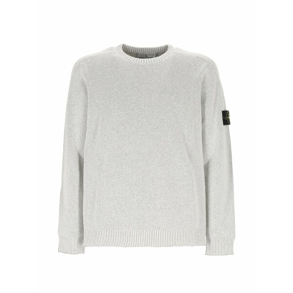 ストーンアイランド メンズ 編み物\u0026プルオーバー アウター Compass logo ribbed sweater Grey