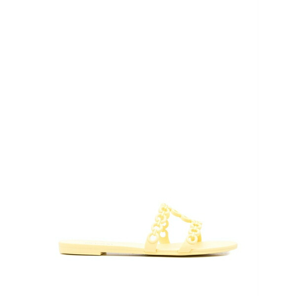 アクアズーラ レディース サンダル シューズ Infinity chain-design slides Yellow