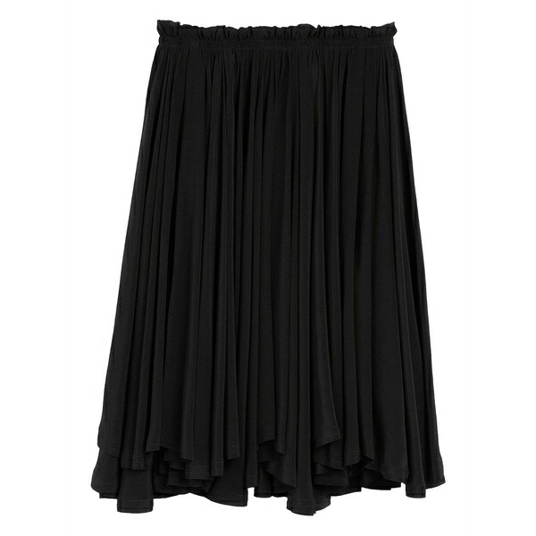意中の女 レディース スコート ボトムス Midi corolla a-line skirt Black